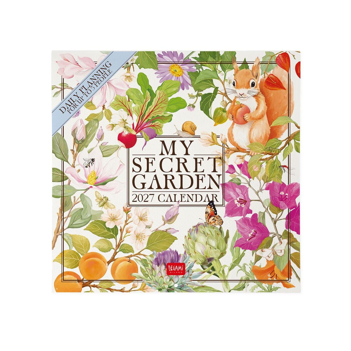 Legami - Calendario de pared My Secret Garden 2027 - 30 x 29 cm