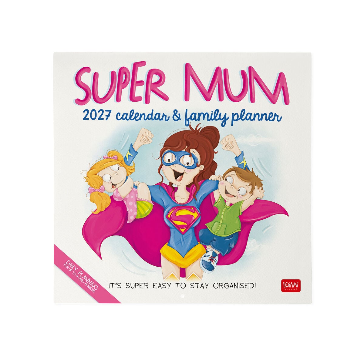 Legami - Calendario de Pared Súper Mamá 2027 - 30 x 29 cm