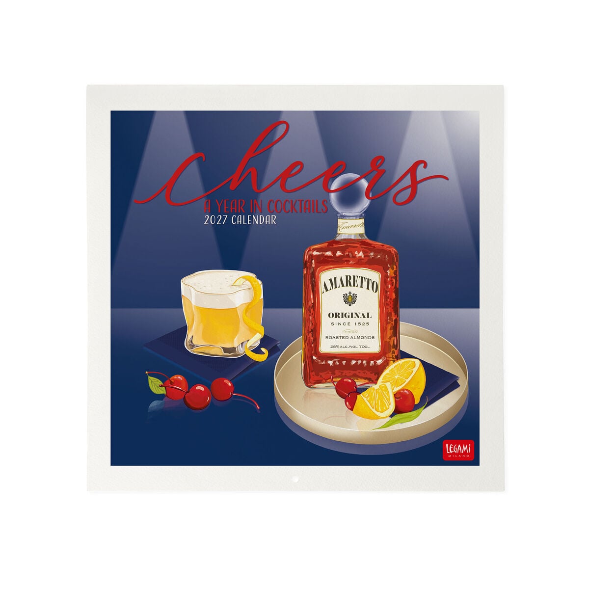 Calendario de pared Legami - Cheers 2027 - 30 x 29 cm