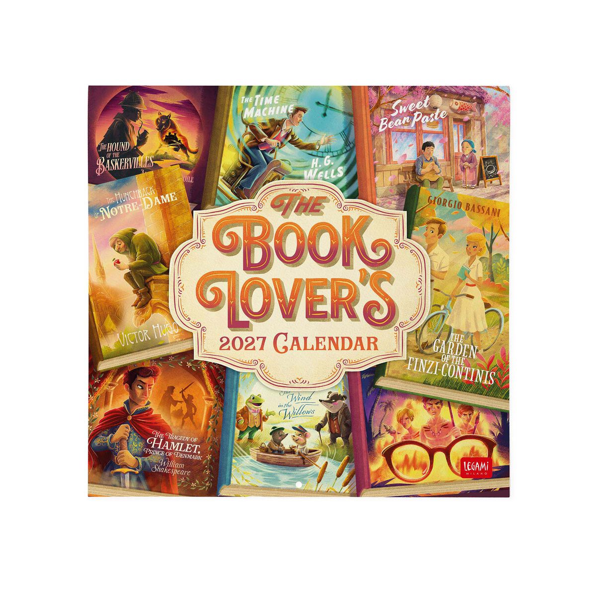 Legami - Calendario de pared 2027 Book Lover's - 30 x 29 cm