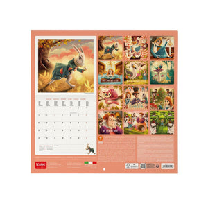 Calendario de pared Legami - Alicia en el País de las Maravillas 2027 - 30 x 29 cm