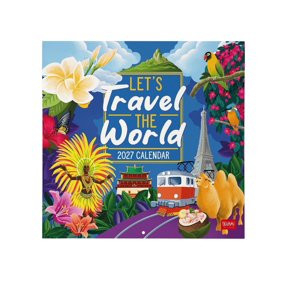 Legami - Let's Viajar World 2027 Calendario de Pared - 30 x 29 cm
