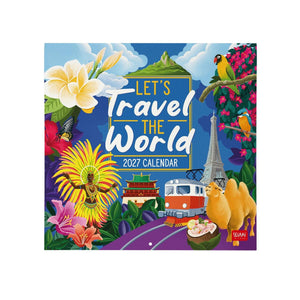 Legami - Let's Viajar World 2027 Calendario de Pared - 30 x 29 cm