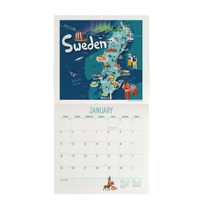 Legami - Let's Viajar World 2027 Calendario de Pared - 30 x 29 cm