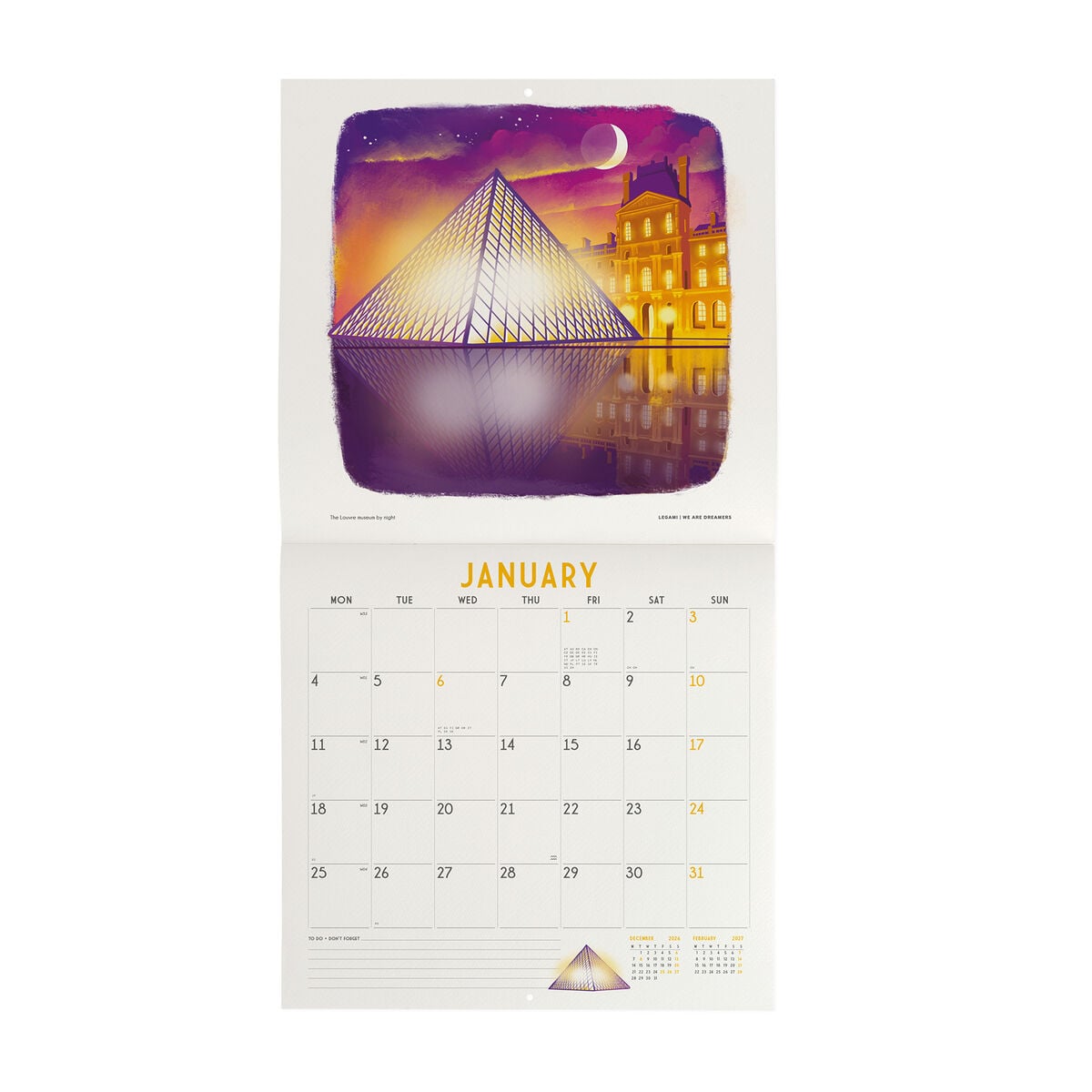 Legami - Calendario de pared París 2027 - 30 x 29 cm