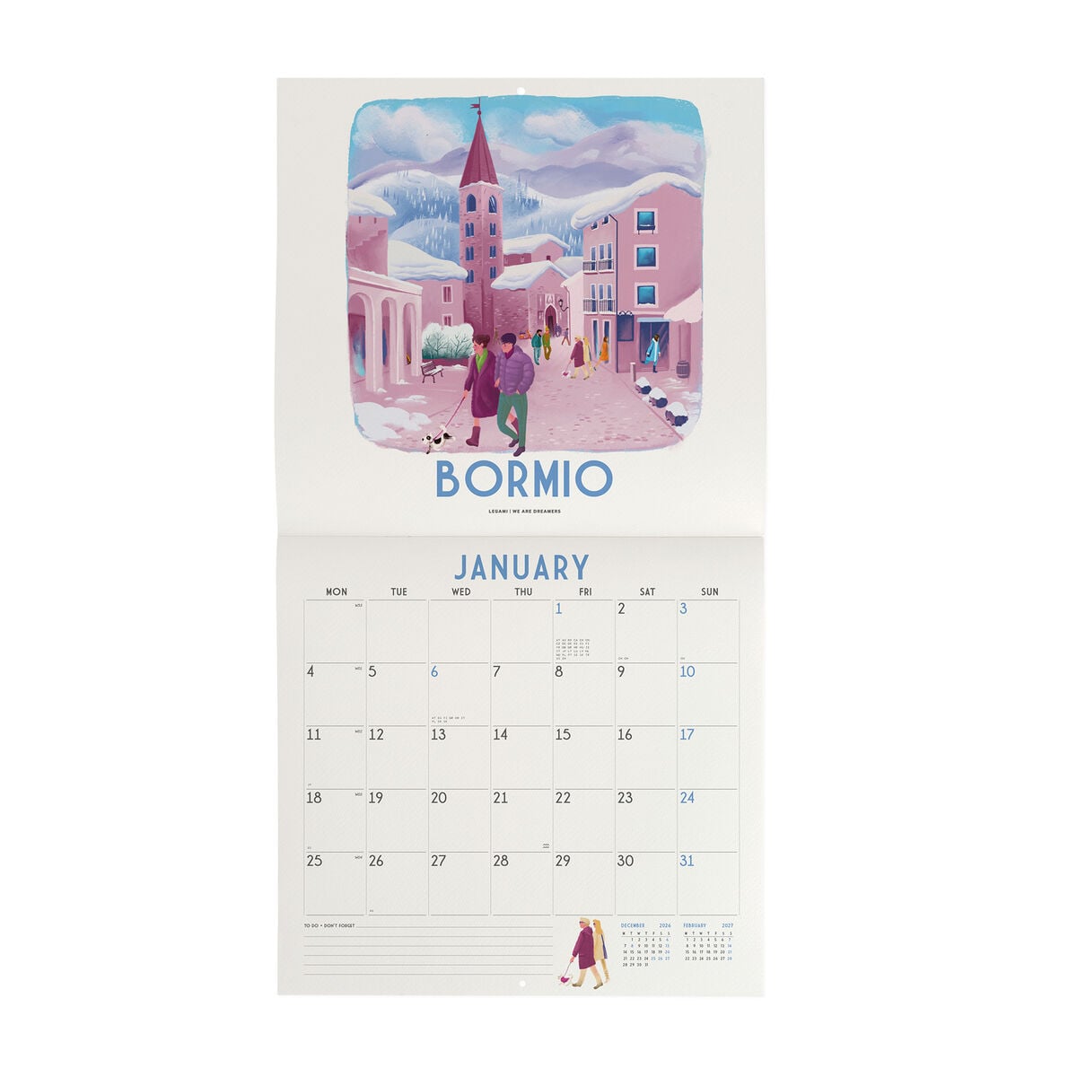 Legami - Italia Calendario de pared 2027 - 30 x 29 cm