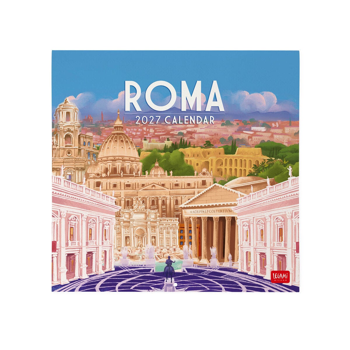 Legami - Calendario de pared Roma 2027 - 30 x 29 cm