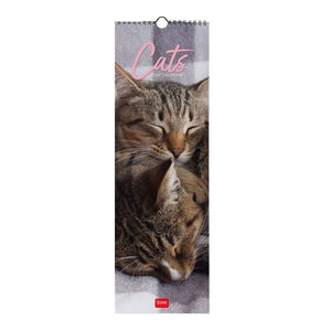 Legami - Calendario de pared para 2027 con diseño de gatos - 16 x 49 cm