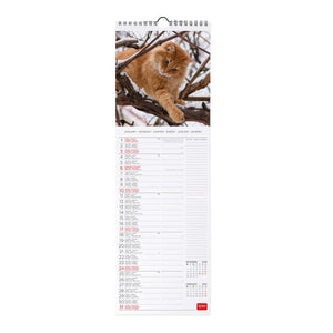 Legami - Calendario de pared para 2027 con diseño de gatos - 16 x 49 cm