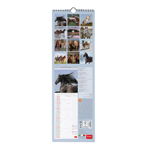 Legami - Calendario de Pared Wild Horses 2027 - 16 x 49 cm