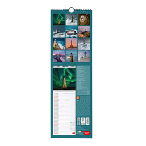 Legami - Calendario de pared Lighthouses World 2027 - 16 x 49 cm