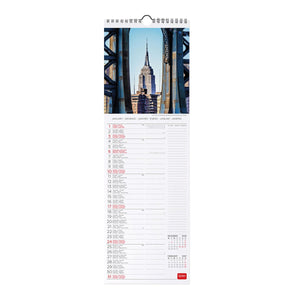 Legami - Calendario de pared Nueva York 2027 - 16 x 49 cm