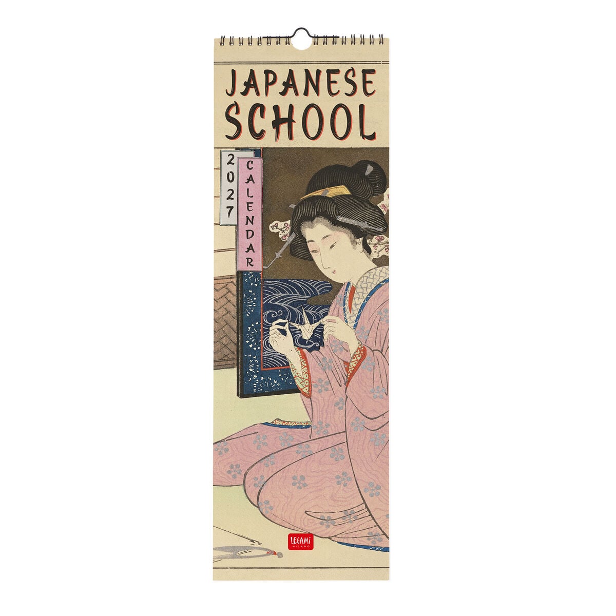 Legami - Calendario de pared Japanese School 2027 - 16 x 49 cm