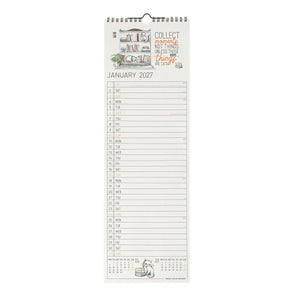 Legami - Calendario de pared Sketchy Cats 2027 - 16 x 49 cm