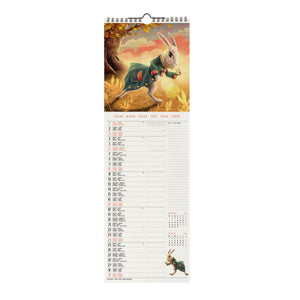 Legami - Calendario de pared Alicia en el País de las Maravillas 2027 - 16 x 49 cm