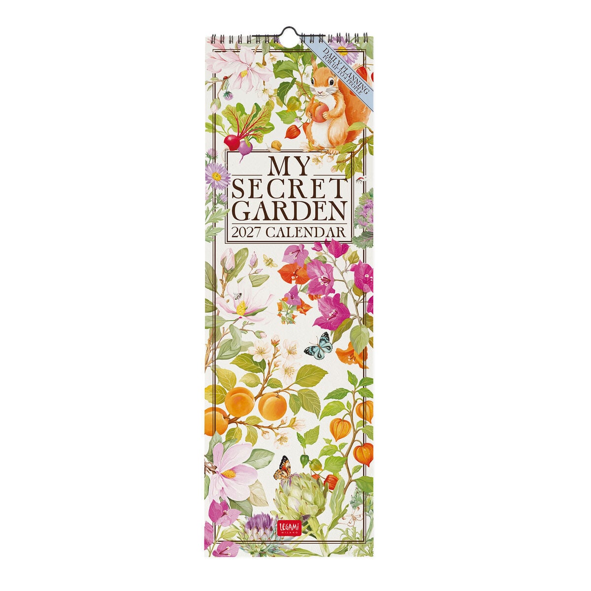 Calendario de pared Legami - My Secret Garden 2027 - 16 x 49 cm
