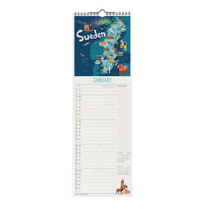Legami - Calendario de Pared Let's Seyahat World 2027 - 16 x 49 cm