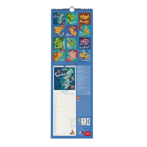 Legami - Calendario de Pared Let's Seyahat World 2027 - 16 x 49 cm