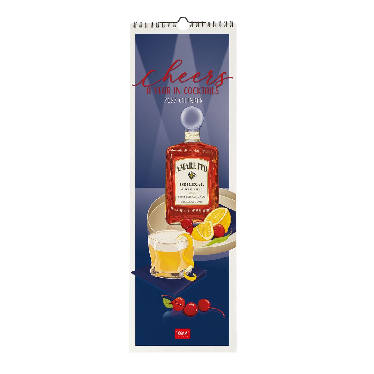 Legami - Calendario de pared Cheers 2027 - 16 x 49 cm