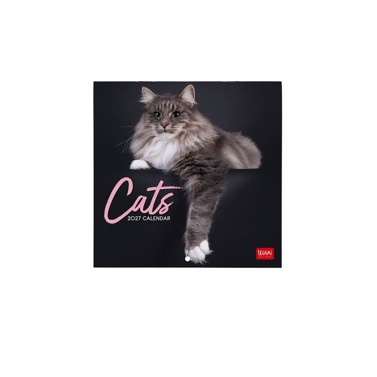 Legami - Calendario de pared Cats 2027 - 18 x 18 cm