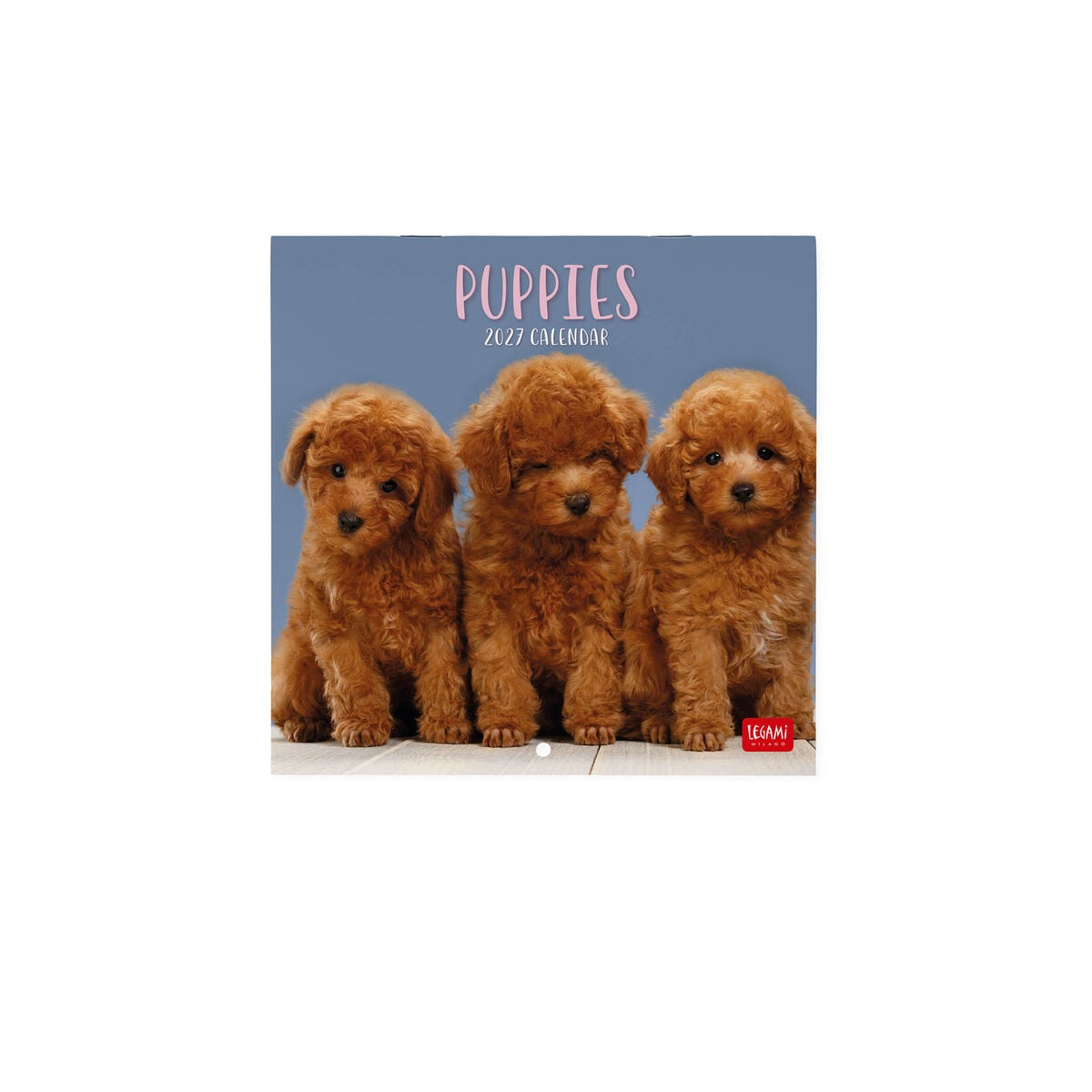 Legami - Calendario de pared 2027 Puppies - 18 x 18 cm