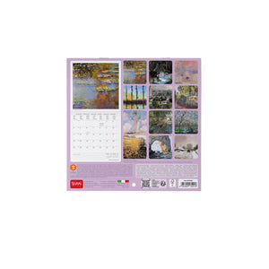 Calendario de pared Legami - Claude Monet 2027 - 18 x 18 cm