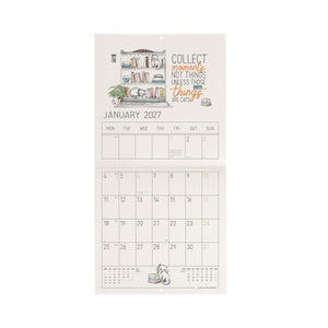 Calendario de pared Legami - Sketchy Cats 2027 - 18 x 18 cm