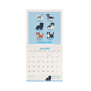 Calendario de pared Legami - Dogs World 2027 - 18 x 18 cm