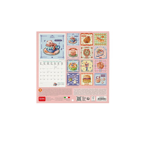 Legami - Calendario de Pared 2027 Cutie Foodie - 18 x 18 cm