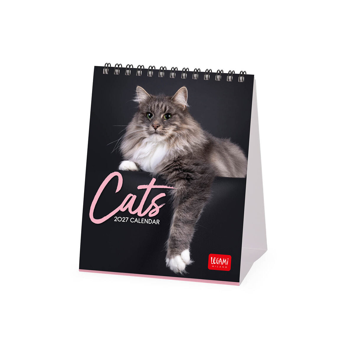 Legami - Cats 2027 Calendario de Mesa - 12 x 14,5 cm