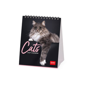 Legami - Cats 2027 Calendario de Mesa - 12 x 14,5 cm