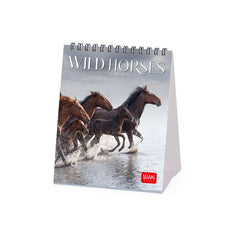 Legami - Calendario de Escritorio Caballos Salvajes 2027 - 12 x 14,5 cm