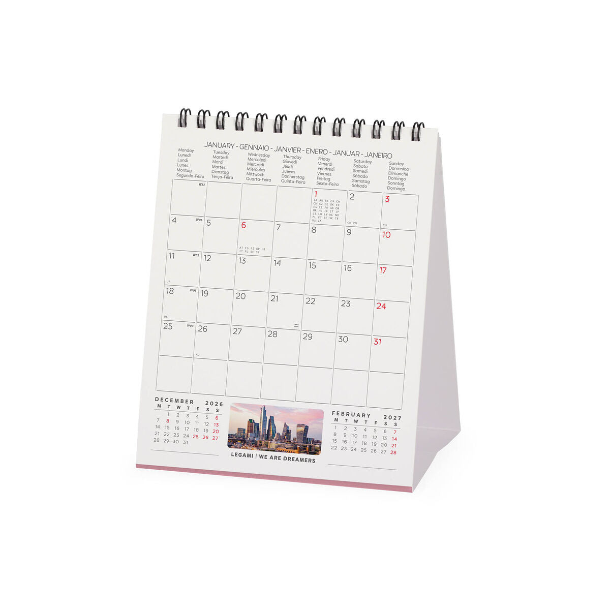 Calendario de Escritorio Legami - London 2027 - 12 x 14,5 cm