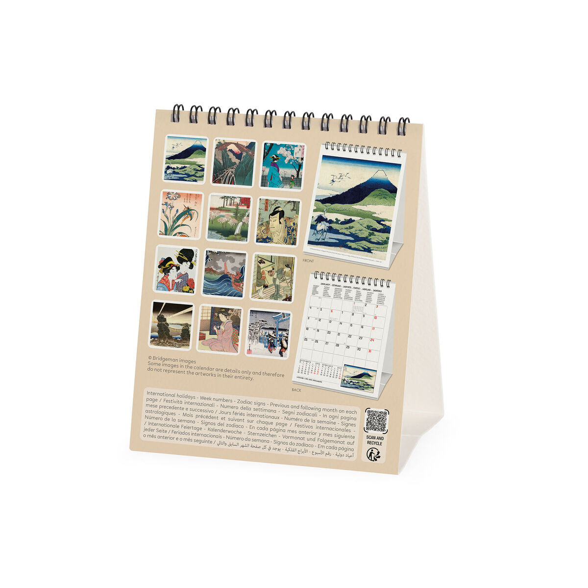 Legami - Calendario de mesa Japanese School 2027 - 12 x 14,5 cm