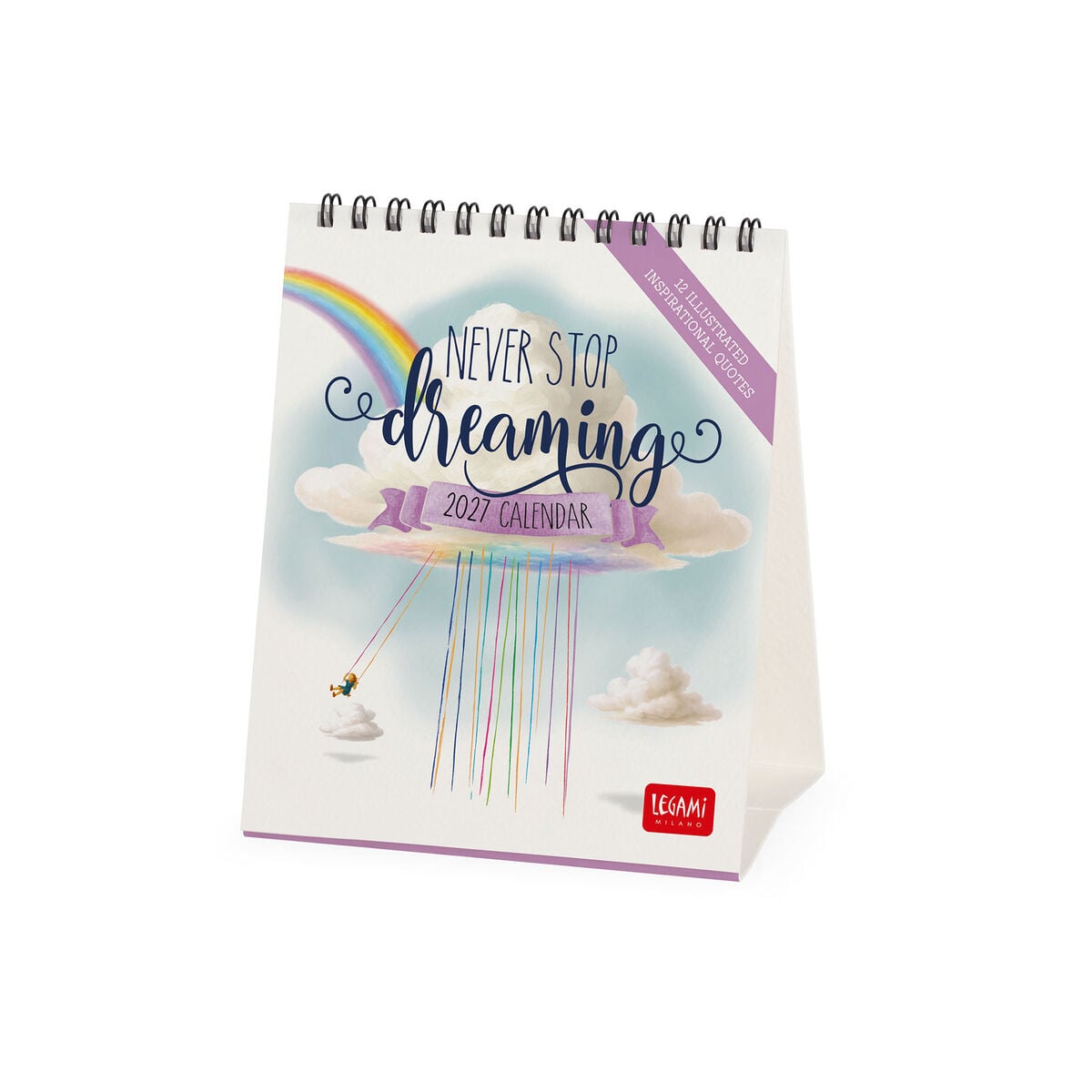 Legami - Calendario de escritorio Aforismos 2027 - 12 x 14,5 cm