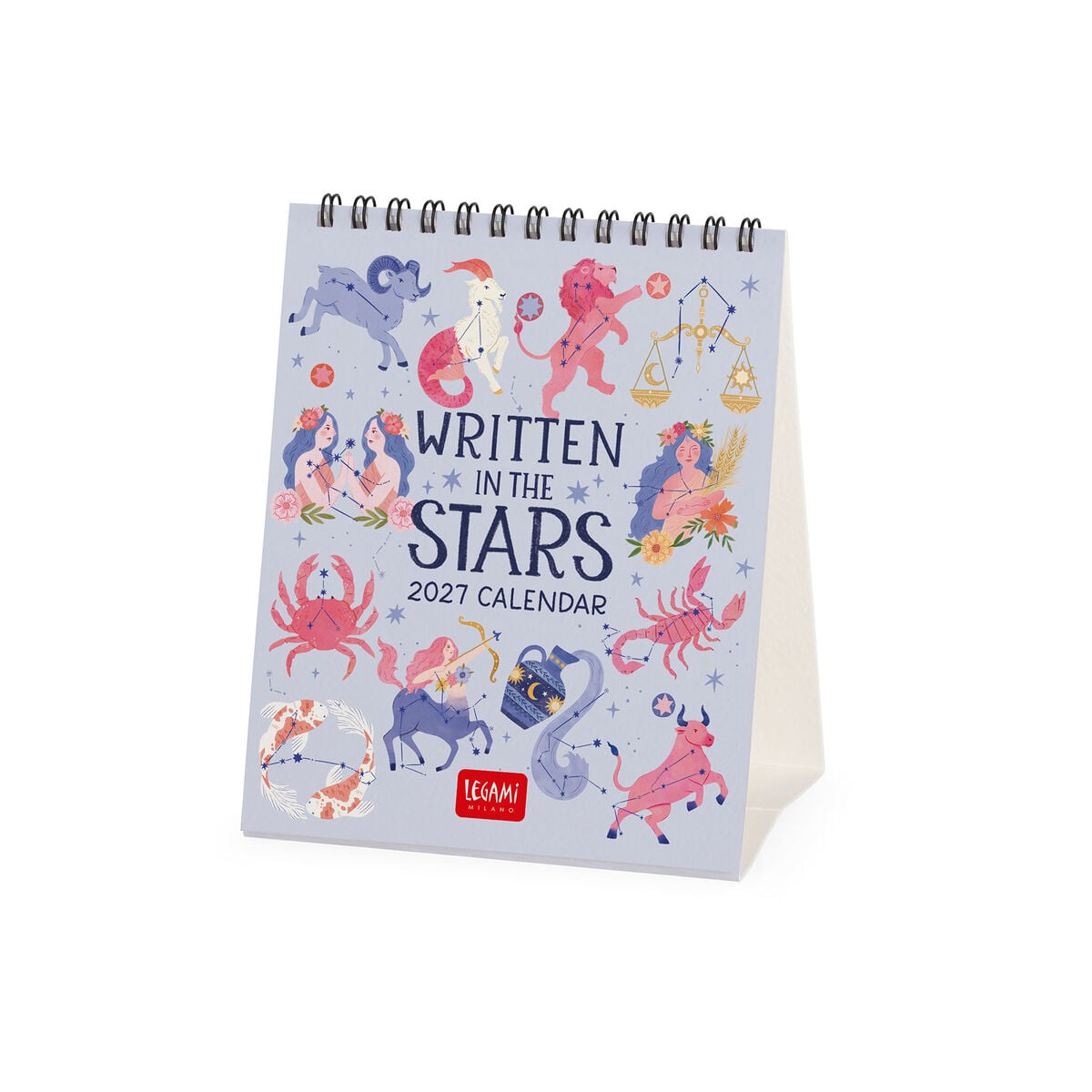Legami - Calendario de mesa 2027 "Written in Stars" - 12 x 14,5 cm