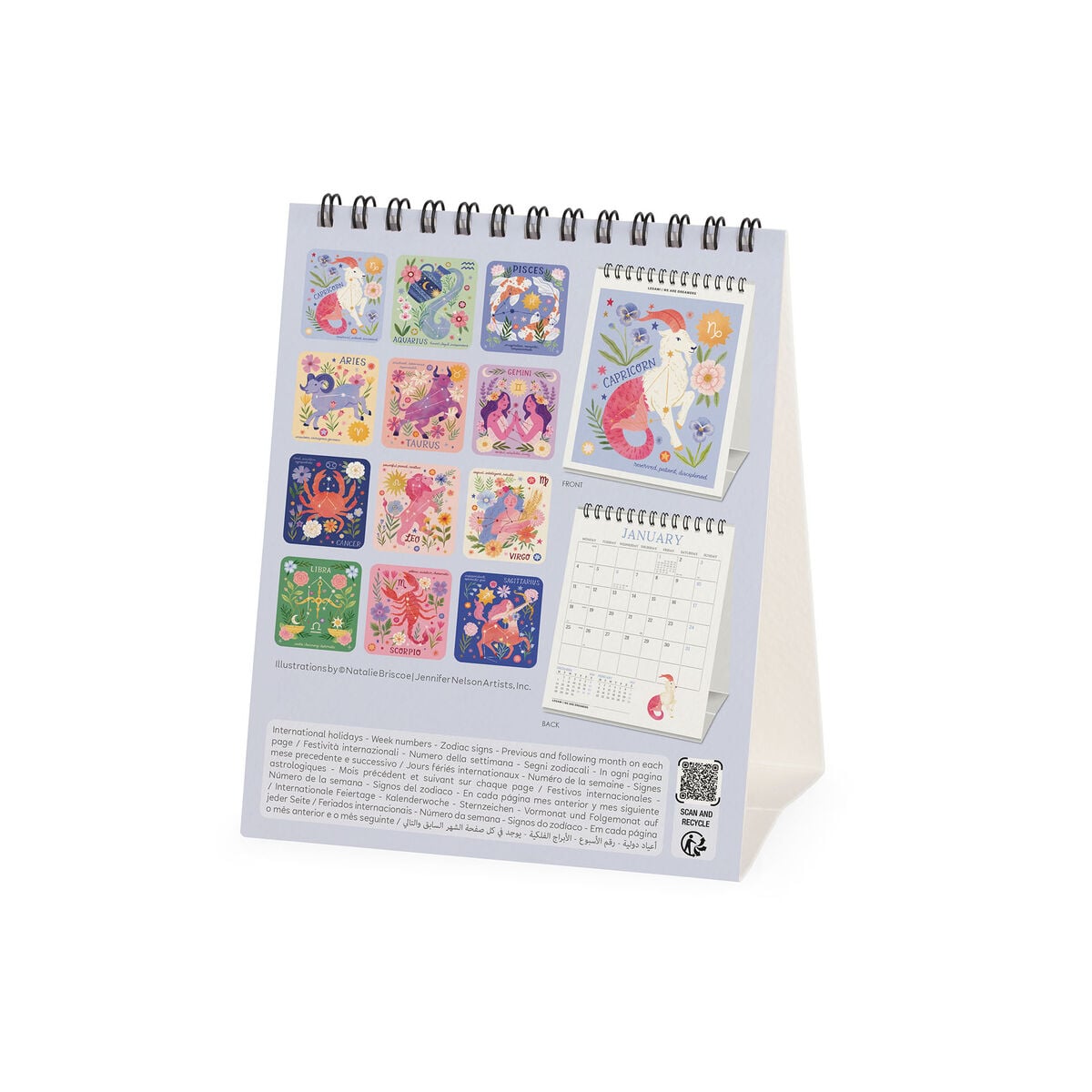 Legami - Calendario de mesa 2027 "Written in Stars" - 12 x 14,5 cm