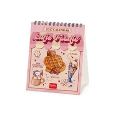Legami - Calendario de Escritorio Cutie Foodie 2027 - 12 x 14.5 cm