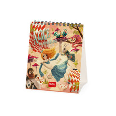 Legami - Calendario de escritorio Alicia en el País de las Maravillas 2027 - 12 x 14,5 cm