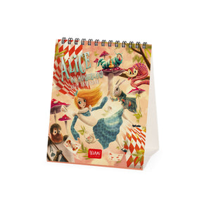 Legami - Calendario de escritorio Alicia en el País de las Maravillas 2027 - 12 x 14,5 cm