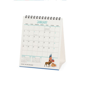 Legami - Calendario de escritorio Let's Travel the World 2027 - 12 x 14,5 cm