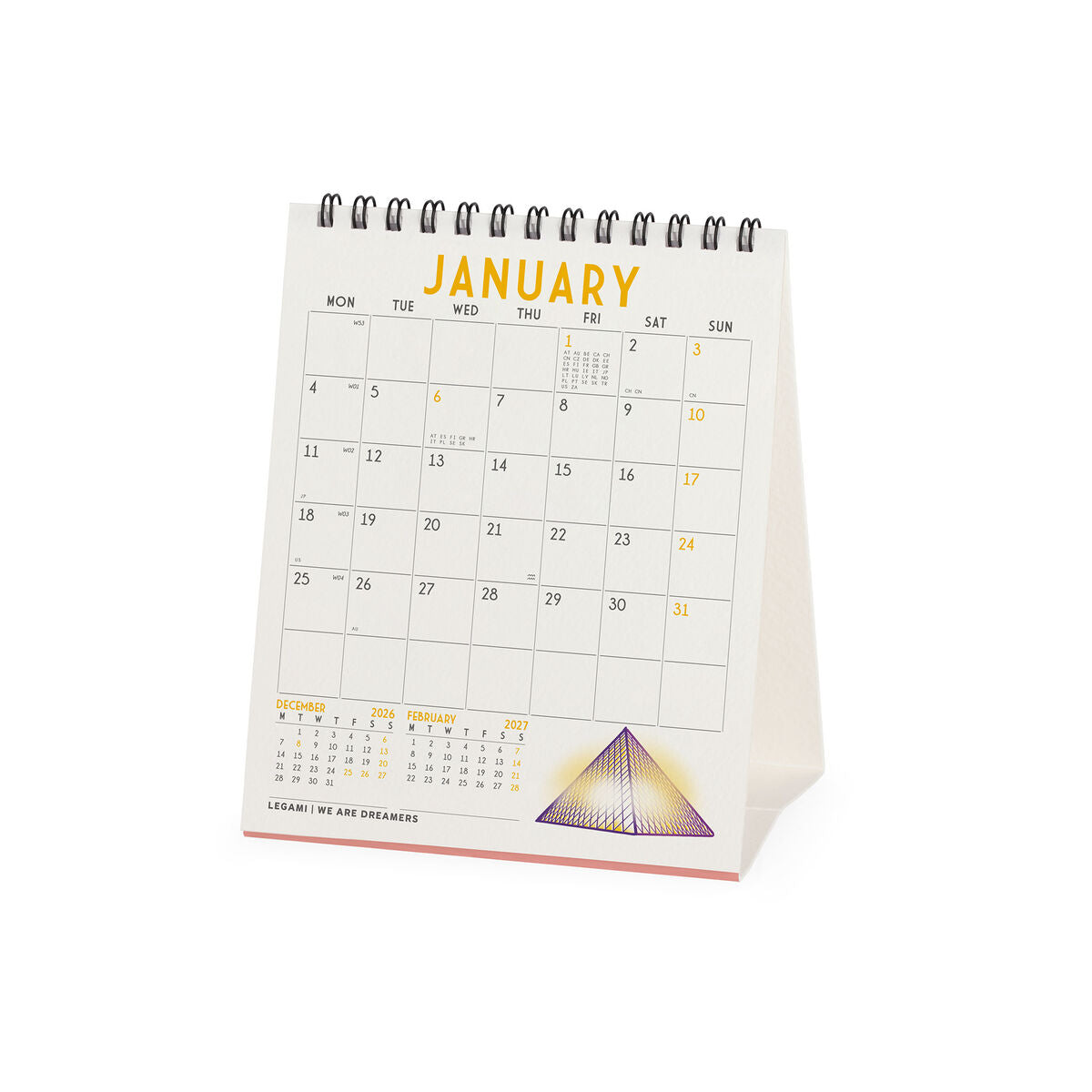 Legami - Calendario de Escritorio París 2027 - 12 x 14,5 cm