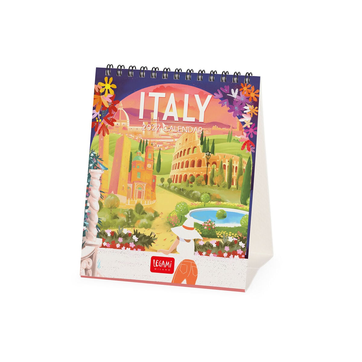 Legami - Italia 2027 Calendario de escritorio - 12 x 14,5 cm