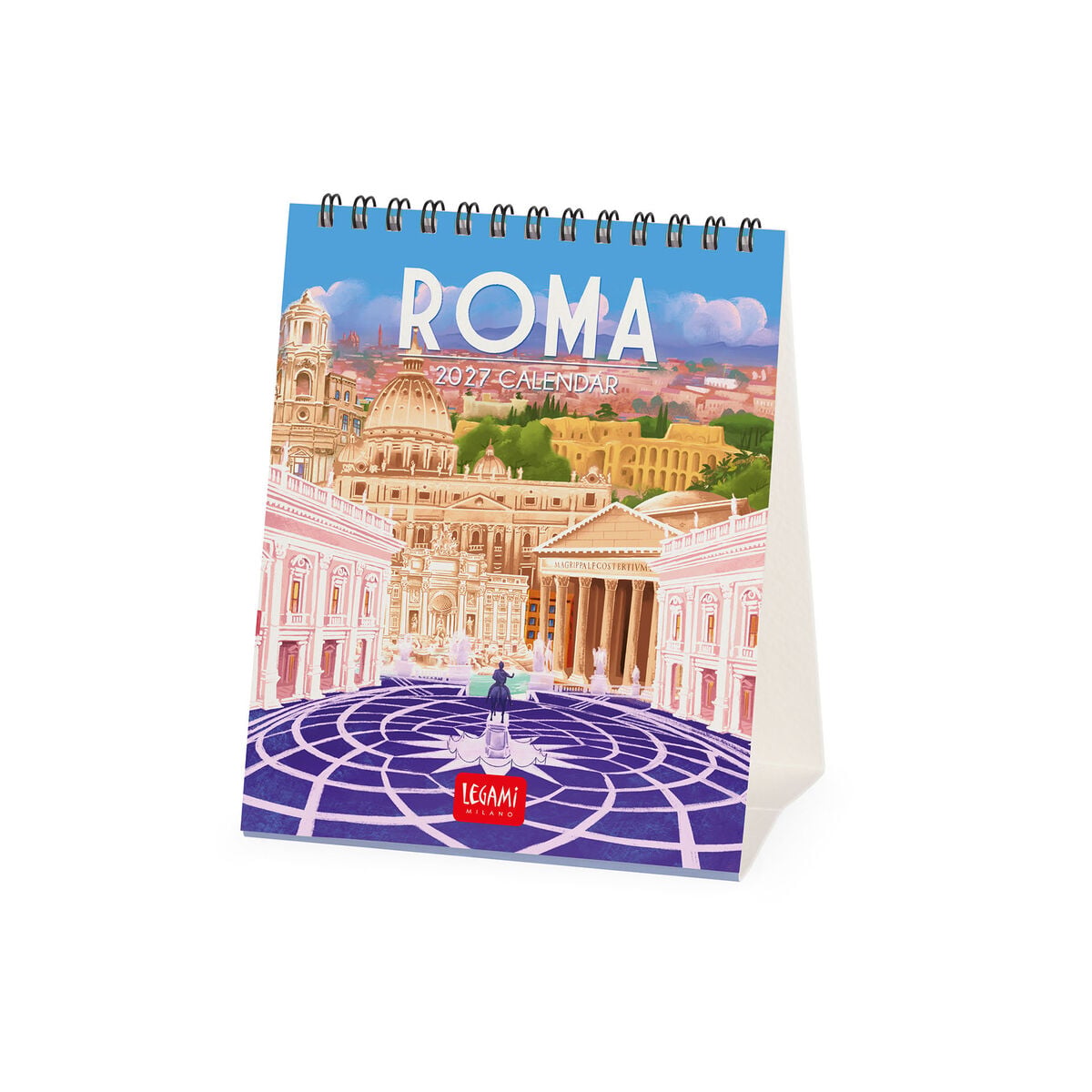 Legami - Calendario de Sobremesa Rome 2027 - 12 x 14,5 cm