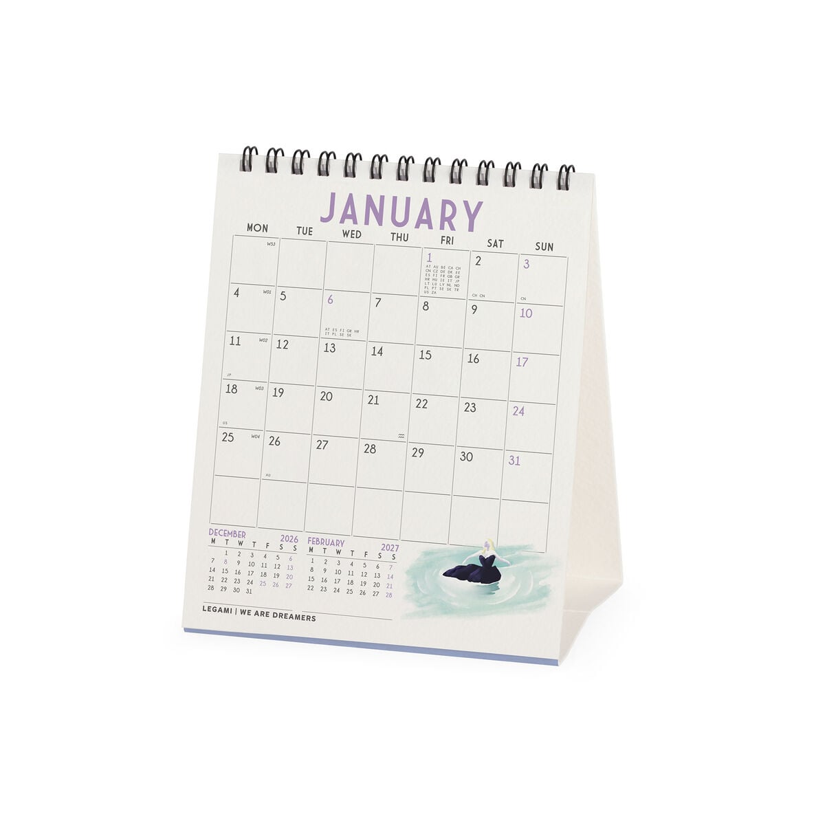 Legami - Calendario de Sobremesa Rome 2027 - 12 x 14,5 cm