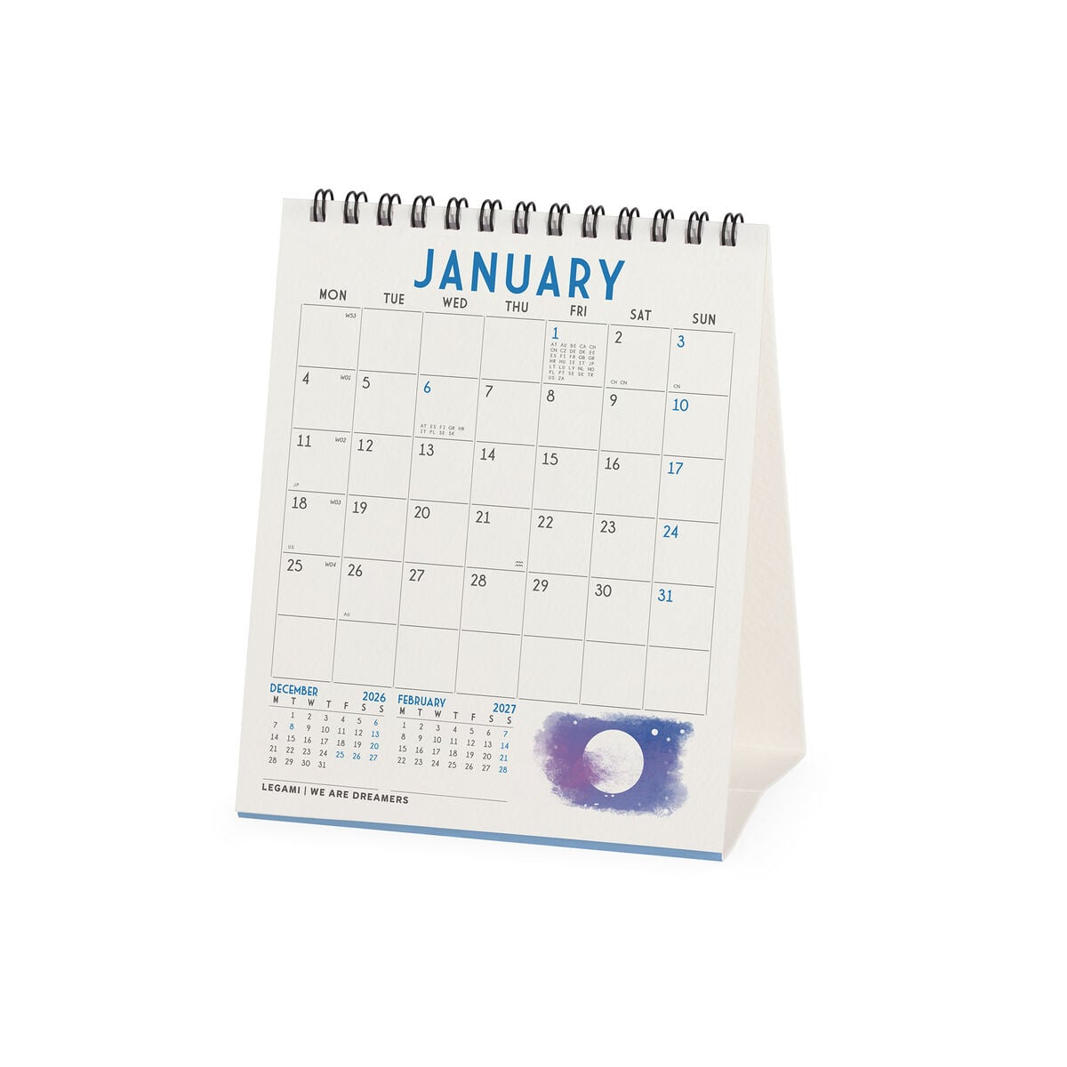 Legami - Calendario de Sobremesa Milano 2027 - 12 x 14.5 cm