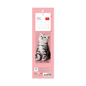 Legami - Gatos 2027 Calendario Marcador - 5,5 x 18 cm