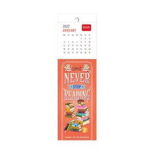 Legami - Calendario de Marcapáginas Book Lover's 2027 - 5,5 x 18 cm