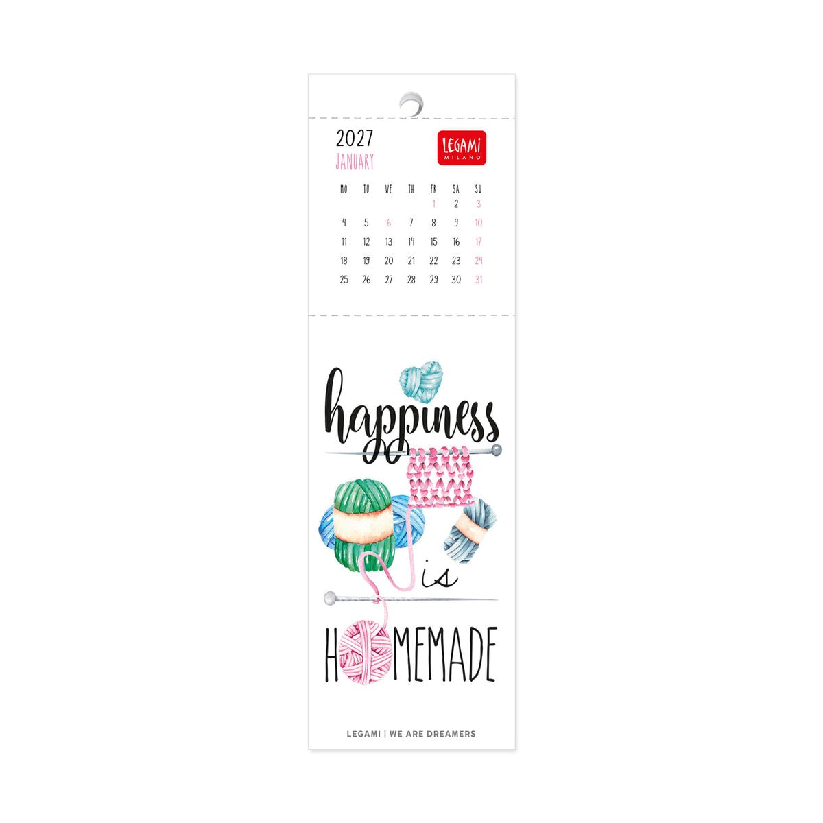 Legami - Calendario Marcapáginas Aforismos 2027 - 5,5 x 18 cm