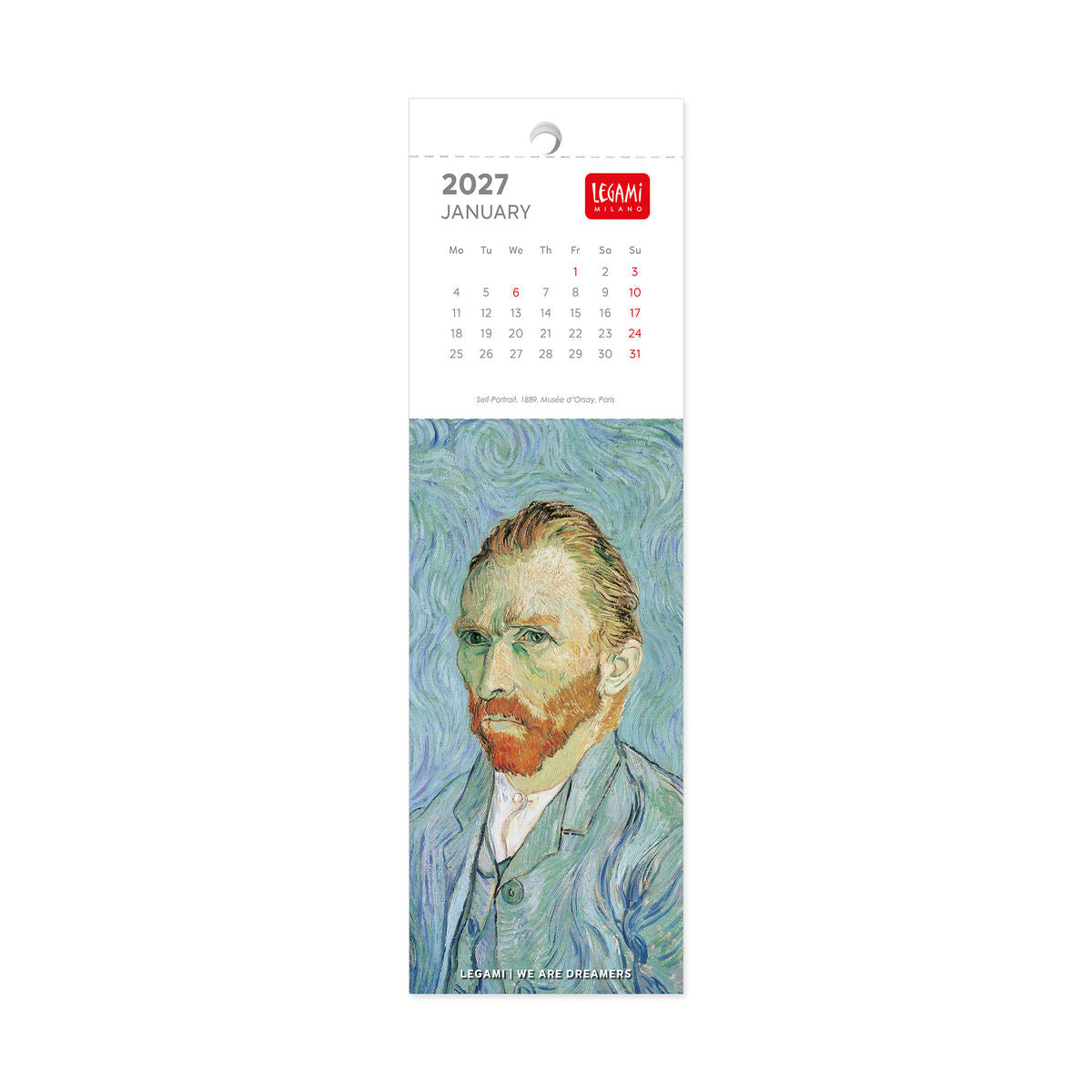 Legami - Calendario Marcapáginas Vincent Van Gogh 2027 - 5,5 x 18 cm